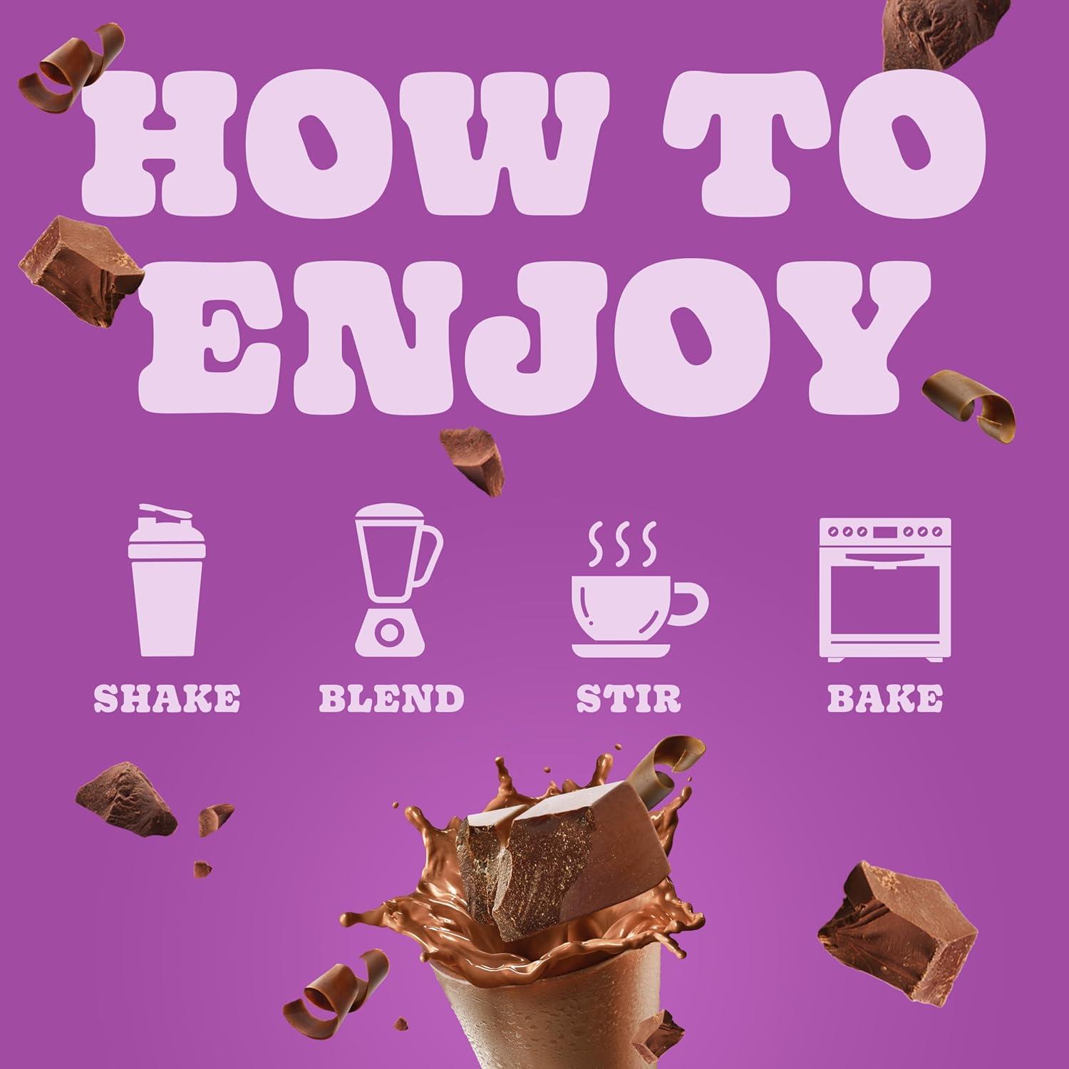 image:imagePure Protein AllInOne Powder Rich Chocolate Whey amp Collagen High Fiber Vitamins No Added Sugar NonGMO GlutenFree 125lbRich Chocolate
