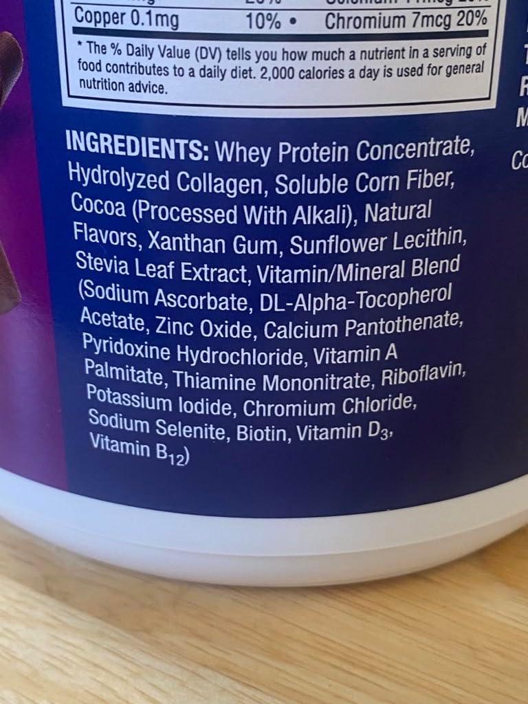 image:imagePure Protein AllInOne Powder Rich Chocolate Whey amp Collagen High Fiber Vitamins No Added Sugar NonGMO GlutenFree 125lbRich Chocolate
