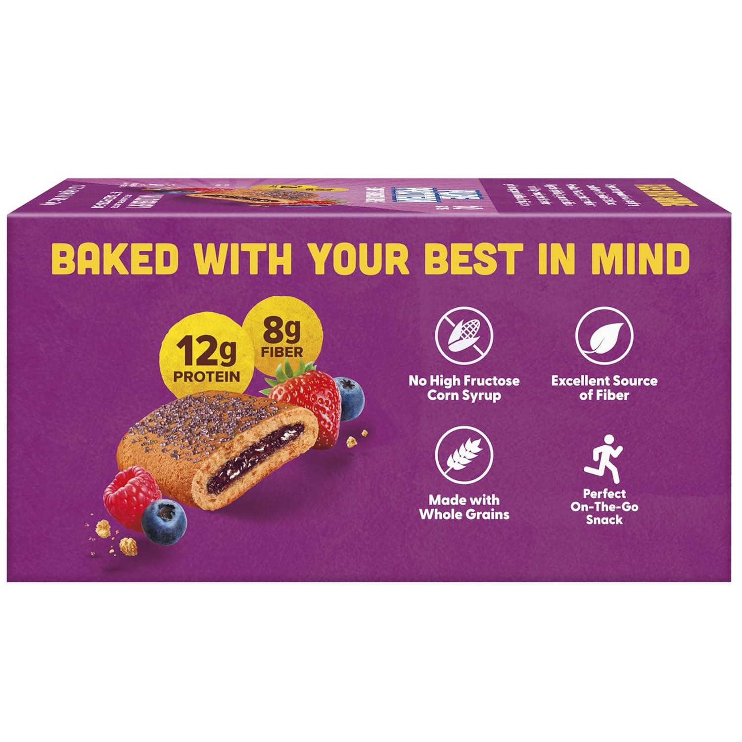 image:imagePure Protein Apple Cinnamon Soft Baked Protein Bars 12g Protein 7g Fiber Whole Grain Breakfast Bars High Fiber Individually Wrapped Protein Snacks for OntheGo 10 CountWildberry