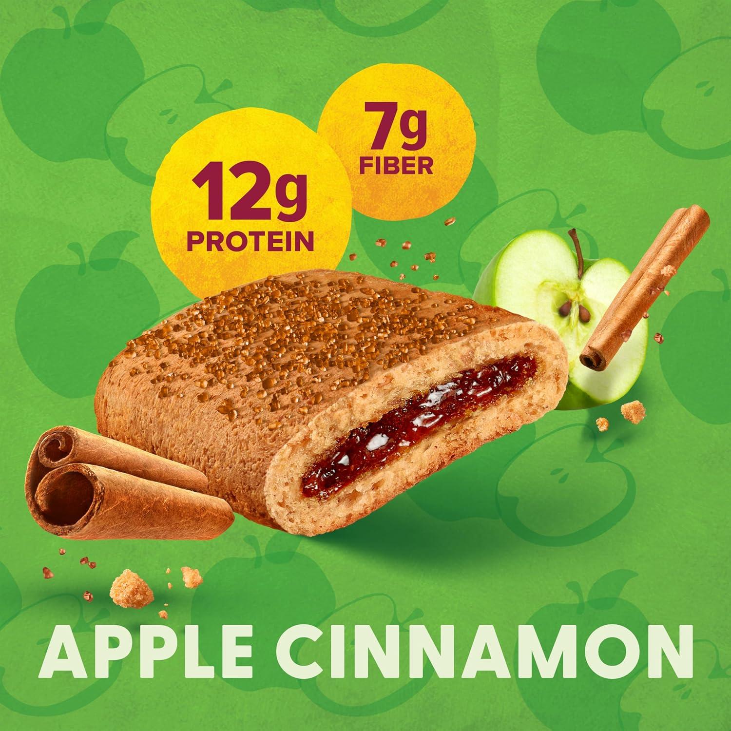 image:imagePure Protein Apple Cinnamon Soft Baked Protein Bars 12g Protein 7g Fiber Whole Grain Breakfast Bars High Fiber Individually Wrapped Protein Snacks for OntheGo 10 CountApple Cinnamon