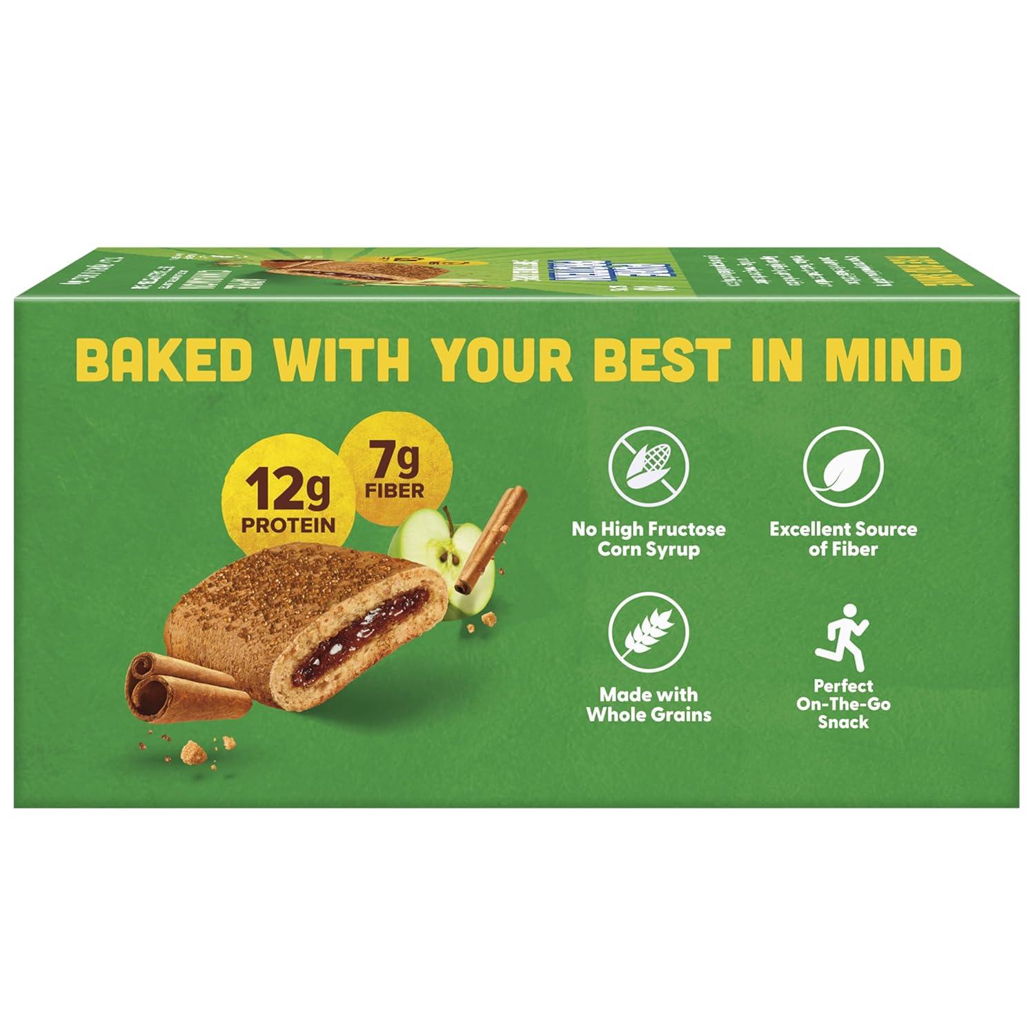 image:imagePure Protein Apple Cinnamon Soft Baked Protein Bars 12g Protein 7g Fiber Whole Grain Breakfast Bars High Fiber Individually Wrapped Protein Snacks for OntheGo 10 CountApple Cinnamon