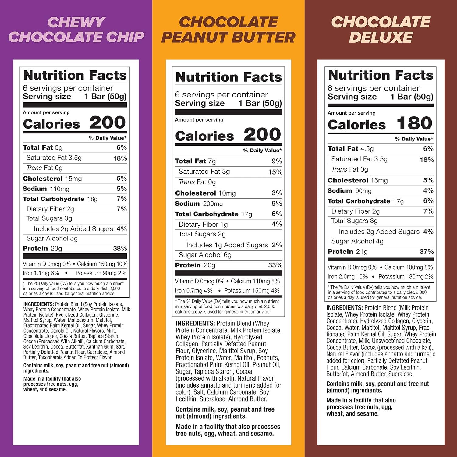 image:imagePure Protein Bars High Protein Nutritious Snacks to Support Energy Low Sugar Gluten Free Variety Pack 176oz 18 PackVariety Pack