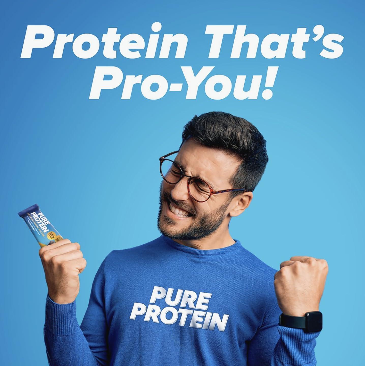 image:imagePure Protein Galactic Brownie Protein Bars 20g Protein 3g Sugar 190 Calories 12 count Low Sugar High Protein Snack Gluten Free Perfect for a Healthy SnackTrial Pack