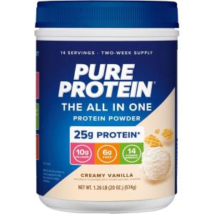 image:imagePure Protein AllInOne Powder Rich Chocolate  Whey amp Collagen High Fiber Vitamins No Added Sugar NonGMO GlutenFree 125lbVanilla