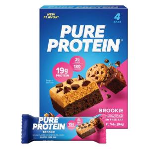 image:imagePure Protein Fruity PEBBLES Protein Bars  20g Protein 3g Sugar 190 Calories 4 count Low Sugar High Protein Snack  Gluten Free  Perfect for a Healthy SnackBrookie
