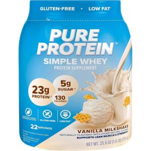 image:imagePure Protein Powder Natural Whey High Protein Low Sugar Gluten Free French Vanilla 16 lbs